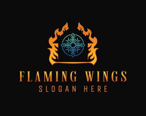 Fire Cold Ventilation logo design