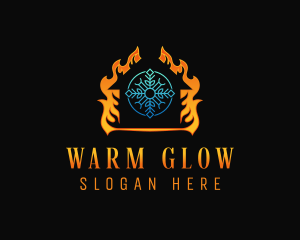 Fire Cold Ventilation logo design