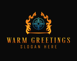 Fire Cold Ventilation logo design