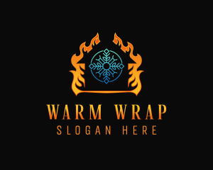 Fire Cold Ventilation logo design