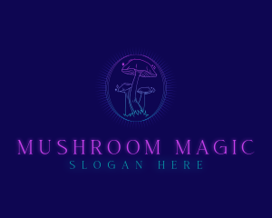 Psychedelic Mushroom Farm logo design