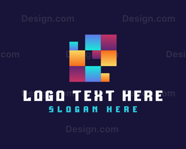 Creative Geometric Pixel Logo