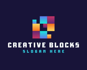 Creative Geometric Pixel logo design