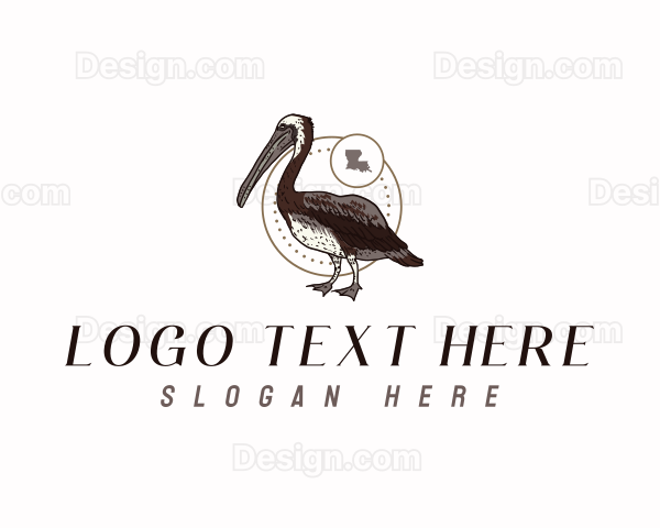 Louisiana Eastern Brown Pelican Logo