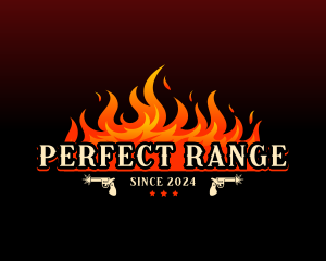 Hot Flaming Pistol logo design