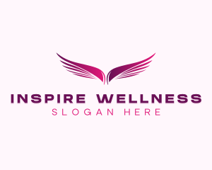 Wellness Wings Angel logo design