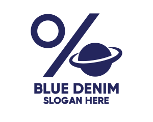 Blue Planet Percentage logo design