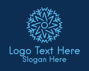 Frozen Snowflake Star Logo