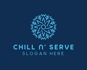 Frozen Snowflake Star logo