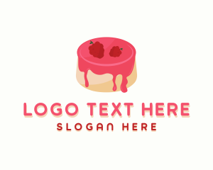 Raspberry Pudding Dessert Logo