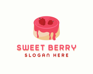 Raspberry Pudding Dessert logo design