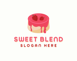 Raspberry Pudding Dessert logo design