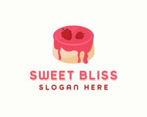 Raspberry Pudding Dessert logo design