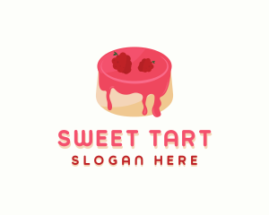 Raspberry Pudding Dessert logo design