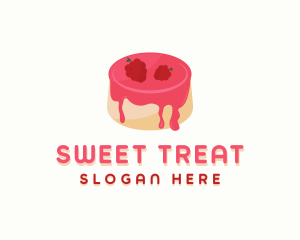 Raspberry Pudding Dessert logo design