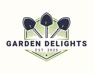 Digger Shovel Gardening logo design