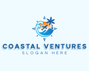 Tropical Beach Travel logo design