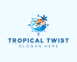 Tropical Beach Travel logo design