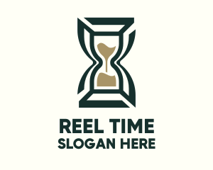 Hourglass Countdown Timer logo design