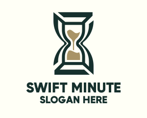 Hourglass Countdown Timer logo design