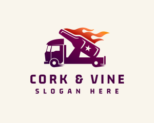 Blazing Beer Truck logo design