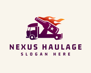 Blazing Beer Truck logo design