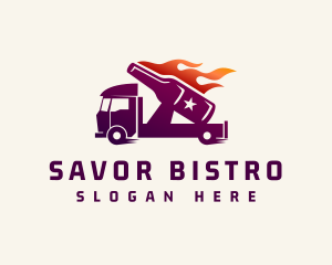 Blazing Beer Truck logo design