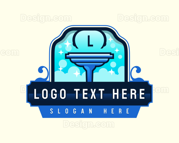 Cleaning Squeegee Bubble Logo