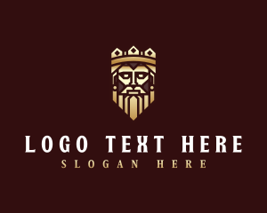 Gold Geometric King logo