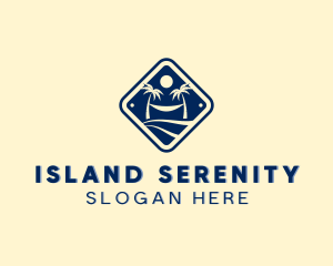 Tropical Island Beach logo design