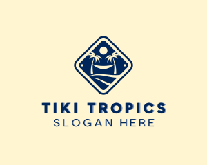 Tropical Island Beach logo design