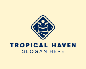 Tropical Island Beach logo design