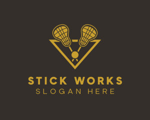 Sports Lacrosse Stick logo design