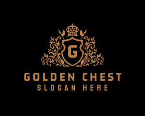 Golden Imperial Shield logo design