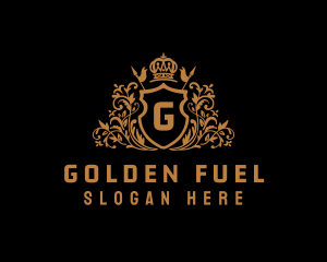 Golden Imperial Shield logo design