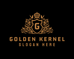 Golden Imperial Shield logo design