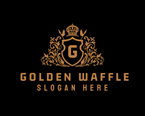 Golden Imperial Shield logo design