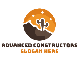 Cactus Desert Badge logo design