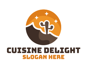 Cactus Desert Badge logo design