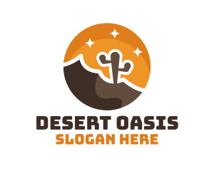 Cactus Desert Badge logo design