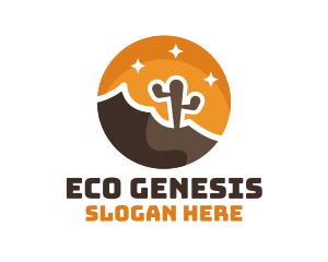 Cactus Desert Badge logo design