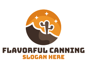 Cactus Desert Badge logo design