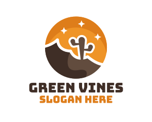 Cactus Desert Badge logo design