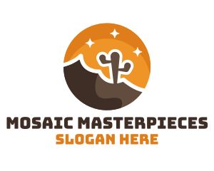 Cactus Desert Badge logo design