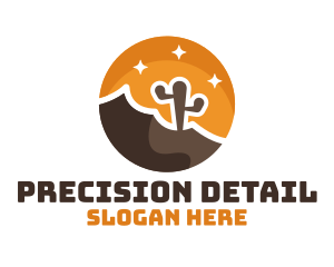 Cactus Desert Badge logo design