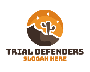 Cactus Desert Badge logo design