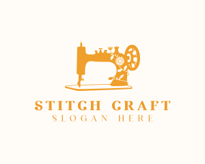 Floral Sewing Machine Tailoring logo