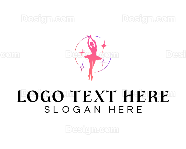 Ballerina Dance Performer Logo