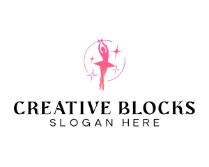 Ballerina Dance Performer logo design