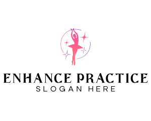 Ballerina Dance Performer logo design